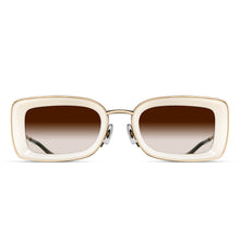 M3124 Rectangle Sunglass | Brushed Gold/Milk White | Brown Gradient Lens | 51MM