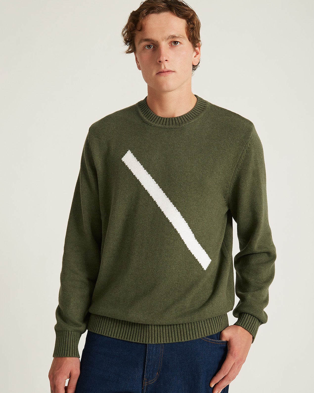 Army Green | Greg Slash Sweater