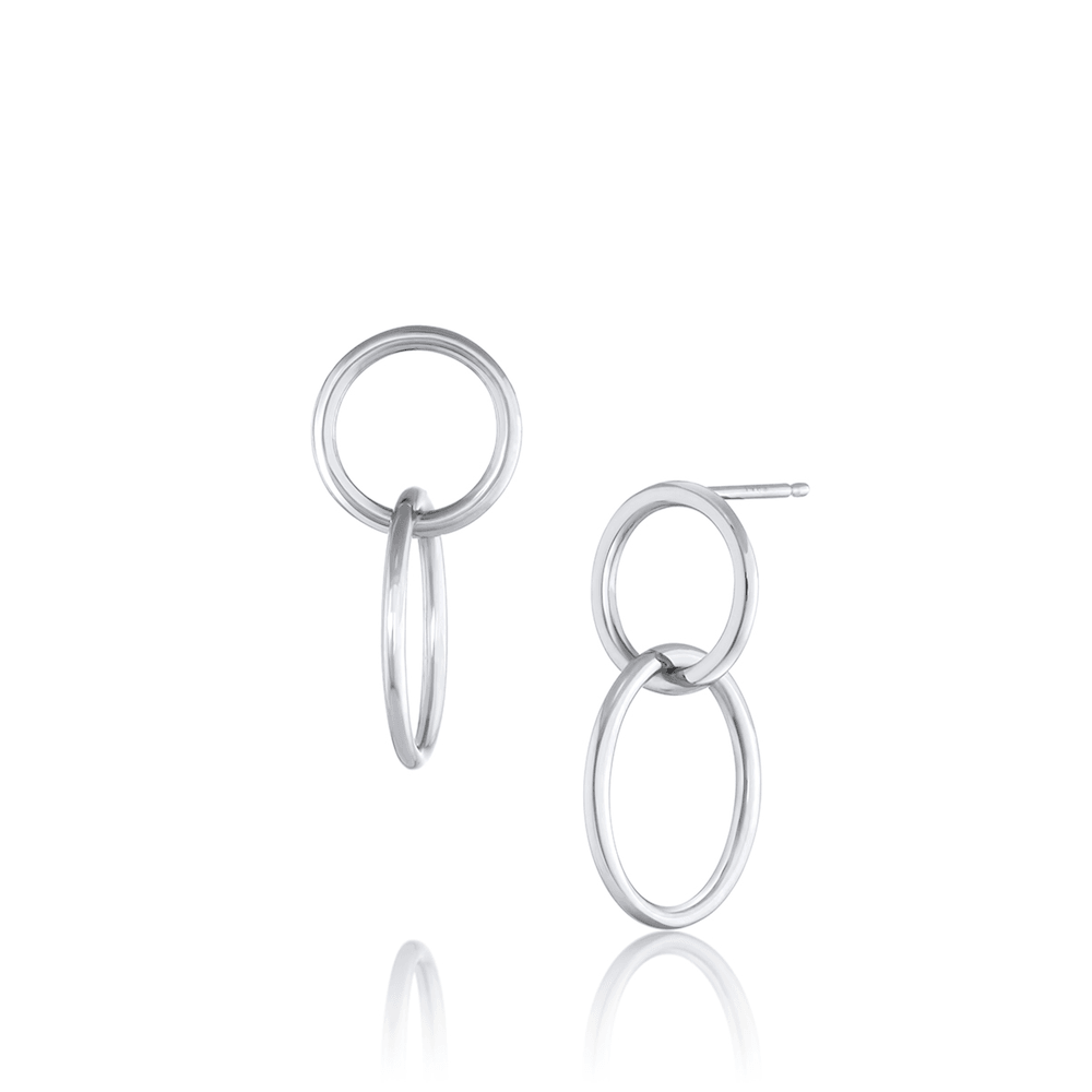 Women | Everyday Oval Sway Hoops | 14k White Gold