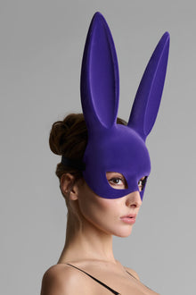 Velvet bunny mask - Les Fetiches | Purple