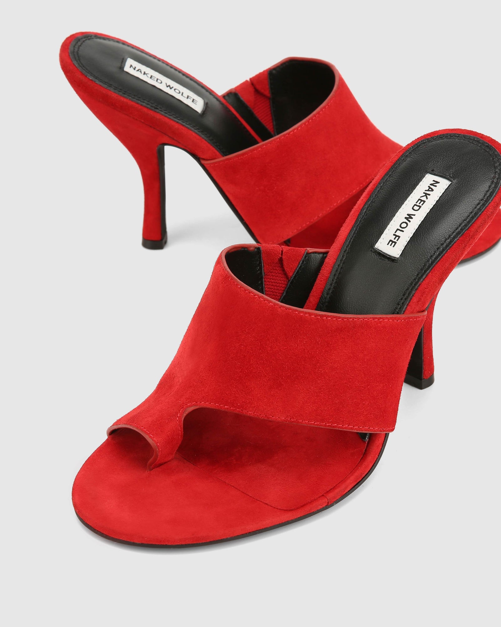 Womens | Maxime Suede Heel | Red