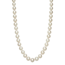 Round Strand Necklace | 14K Yellow Gold | White Akoya Pearl9mm - 10mm