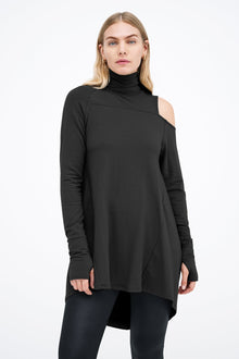 Zoya Sweatshirt Tunic | Black