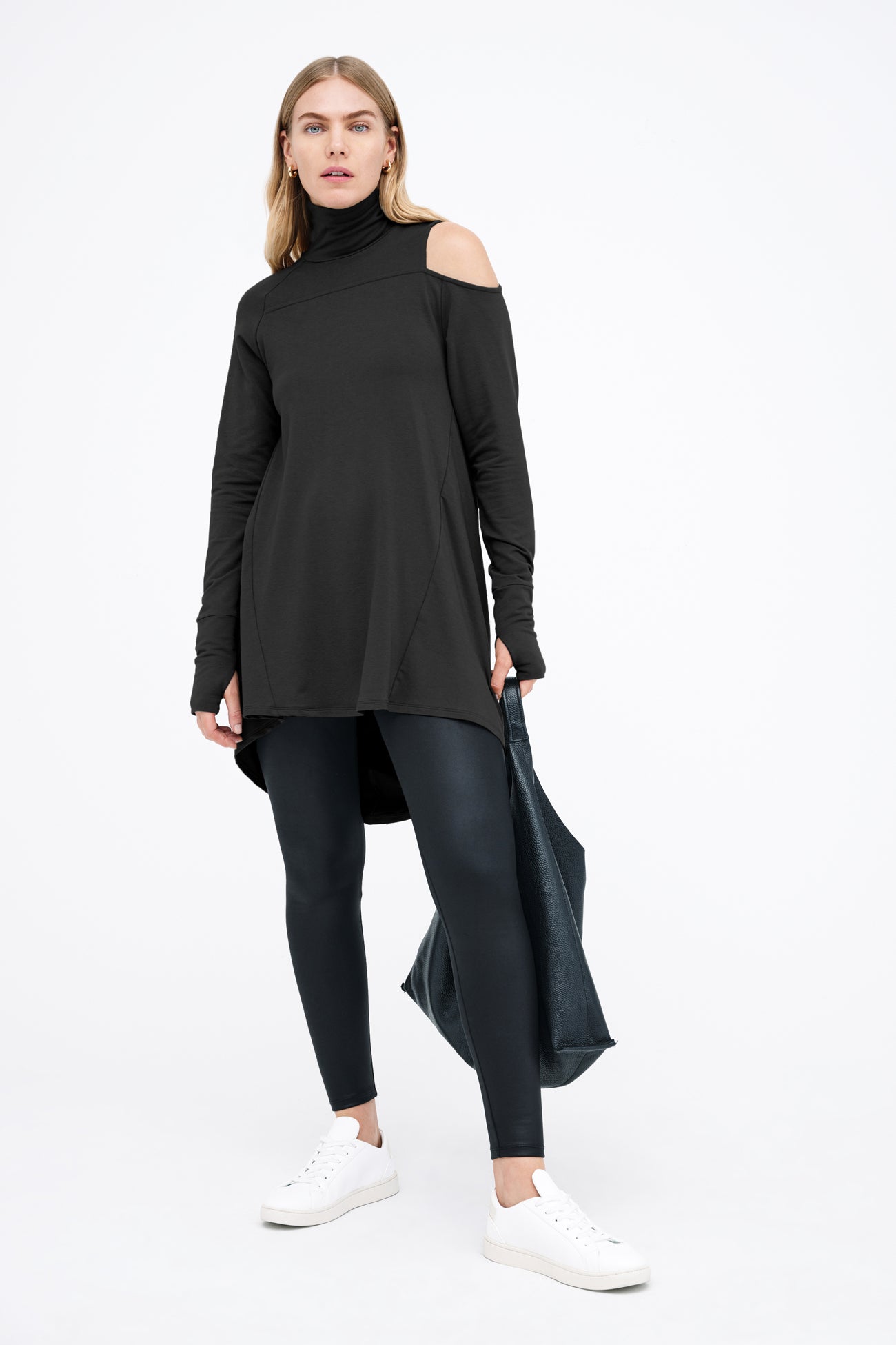 Zoya Sweatshirt Tunic | Black