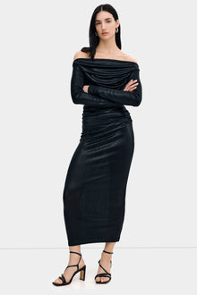 Cooper Metallic Dress | Onyx