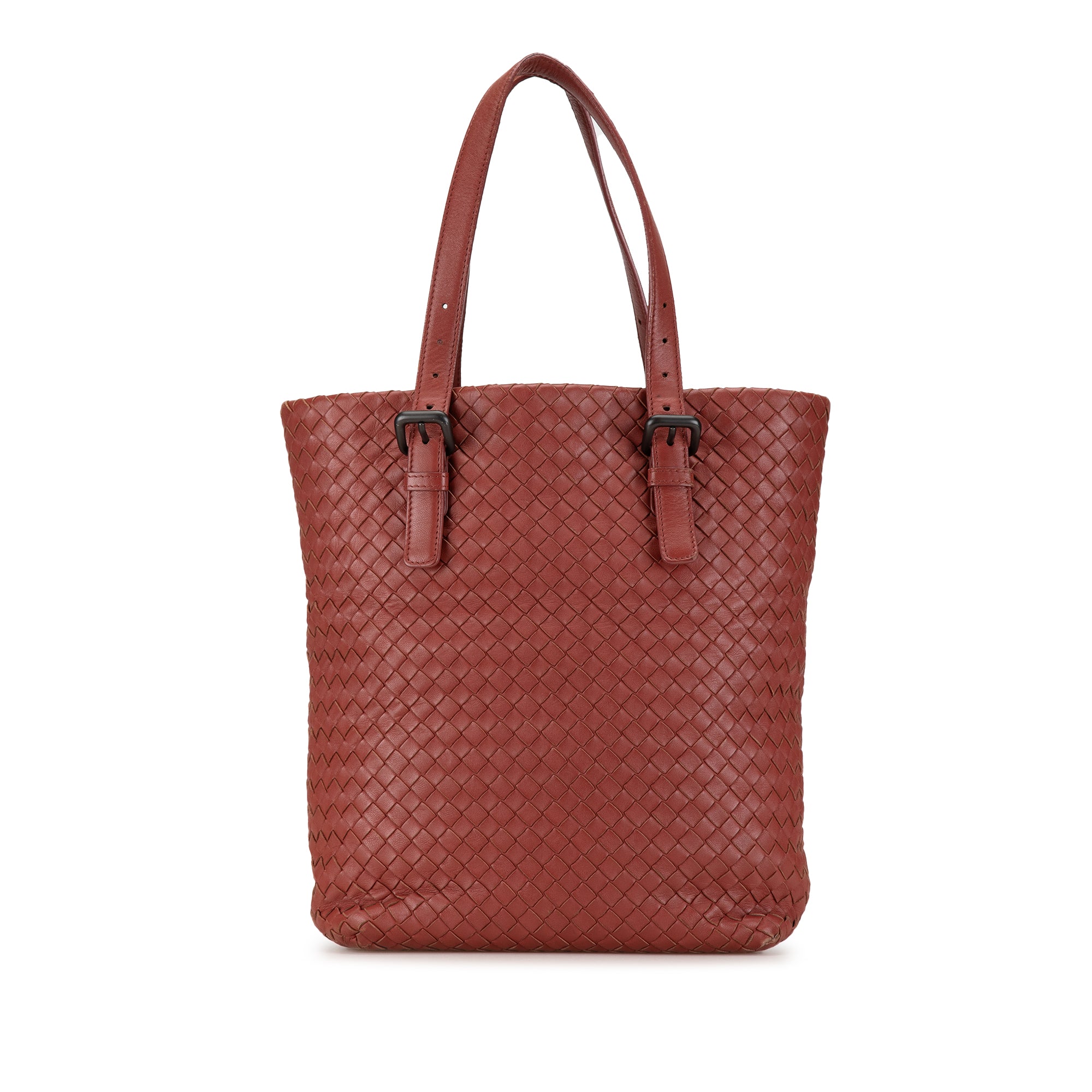 Bottega Veneta | Pre-Owned Intrecciato Tote | Red/Indian Red