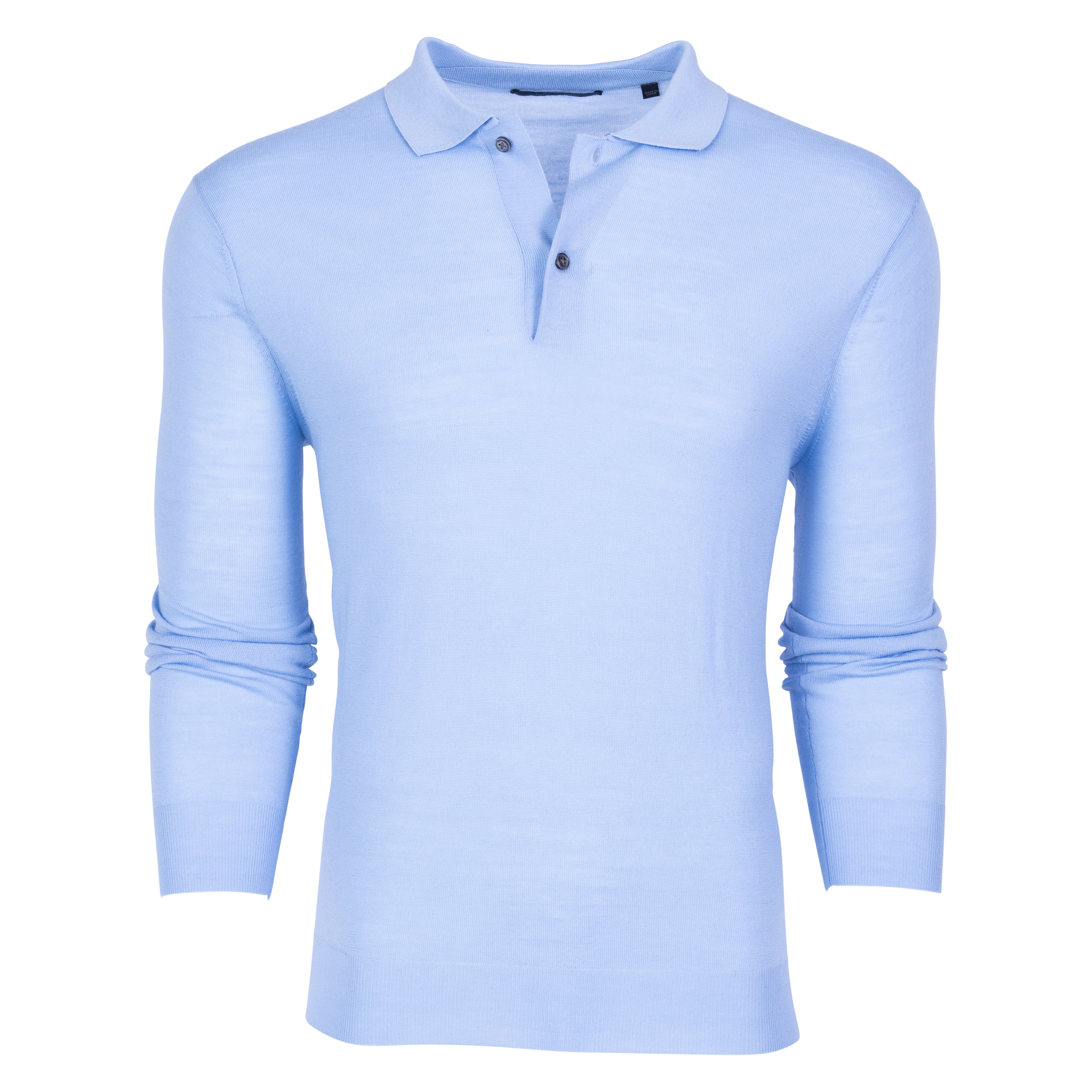 Men | Saratoga Sweater Long Sleeve Polo | Wolf Blue