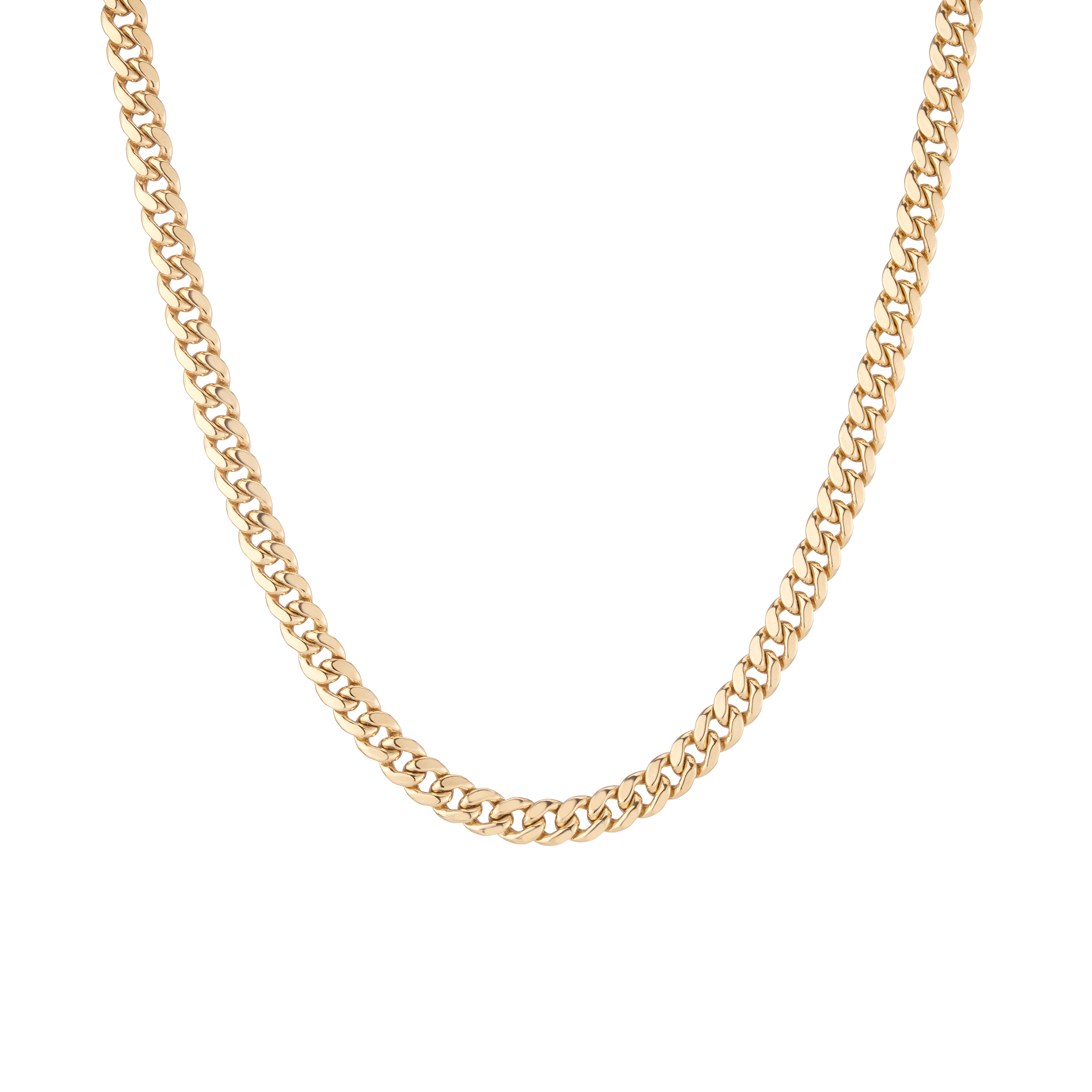 Large Cuban Chain Necklace Vermeil Yellow Gold 16in 18in 20in 22in First