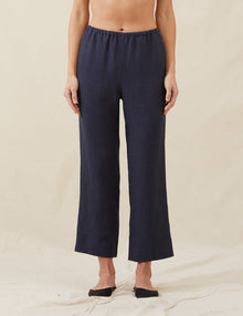 Womens | The Cocktail Pants in Linen | Midnight