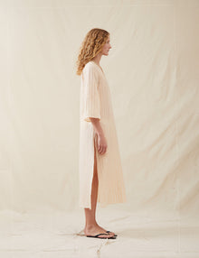 Womens | The Sheer Caftan | Sheer Cream Stripe