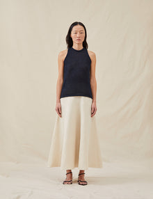Womens | The Open-Weave Shell | Navy Melange