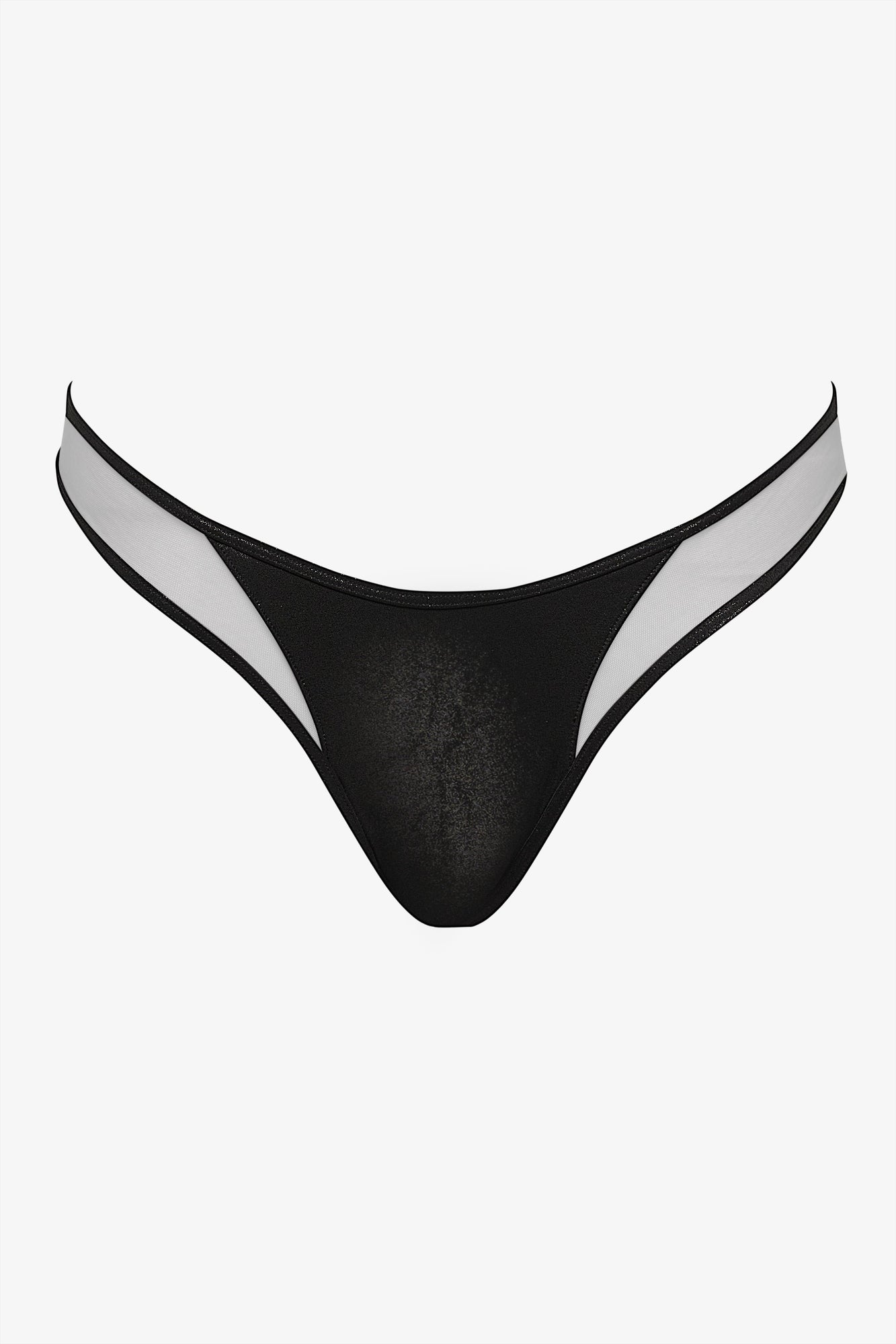 High-cut thong bikini bottom - Minuit