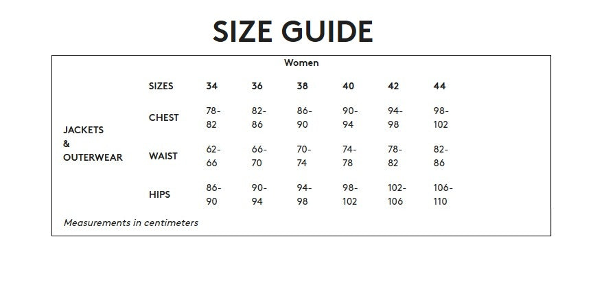 Product size guide