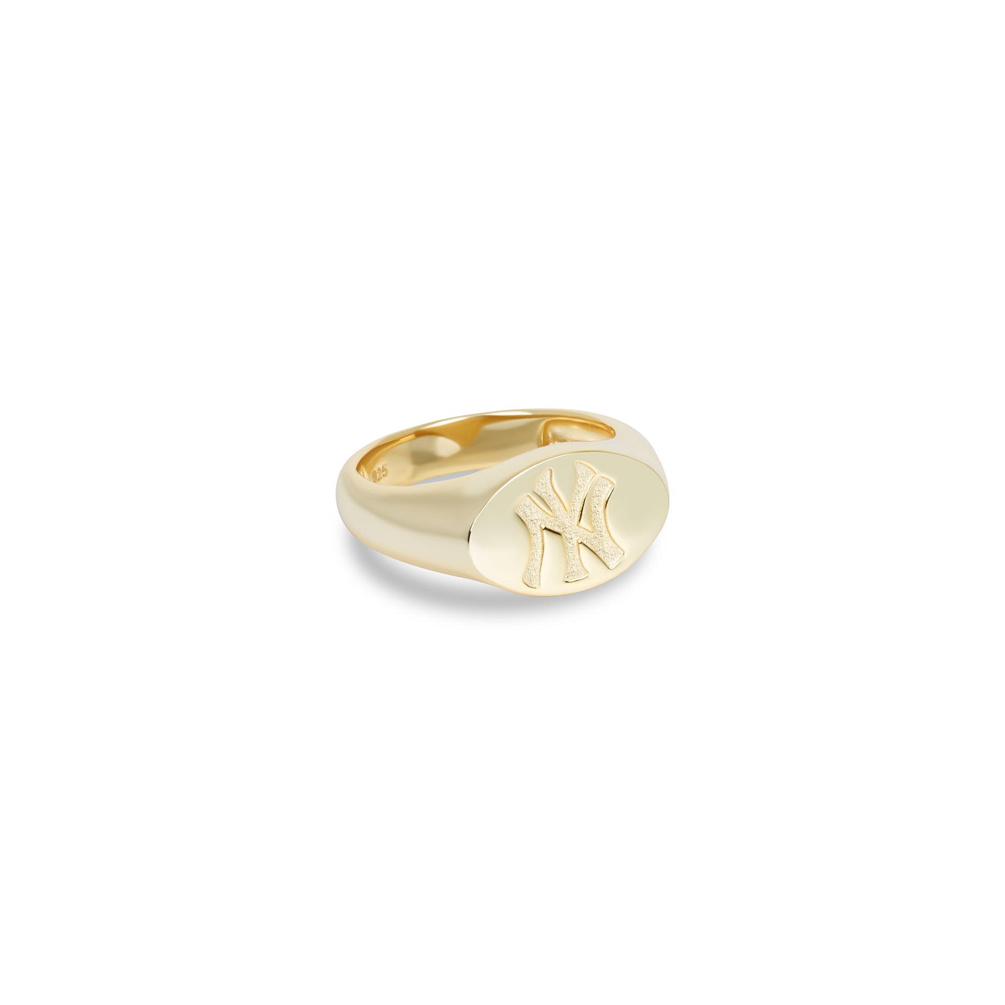 Ny Yankees Oval Signet Ring | Gold Vermeil