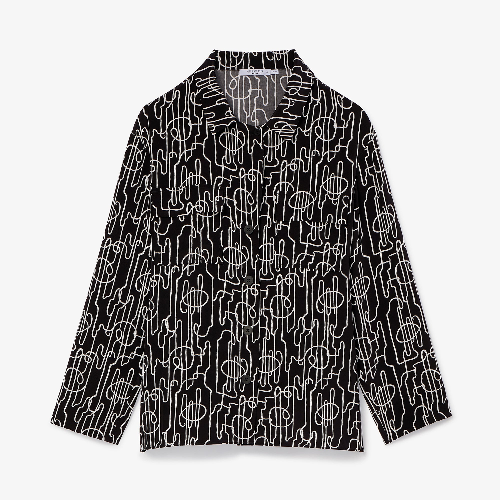 packshot image of the alyssa jacket in symphony print