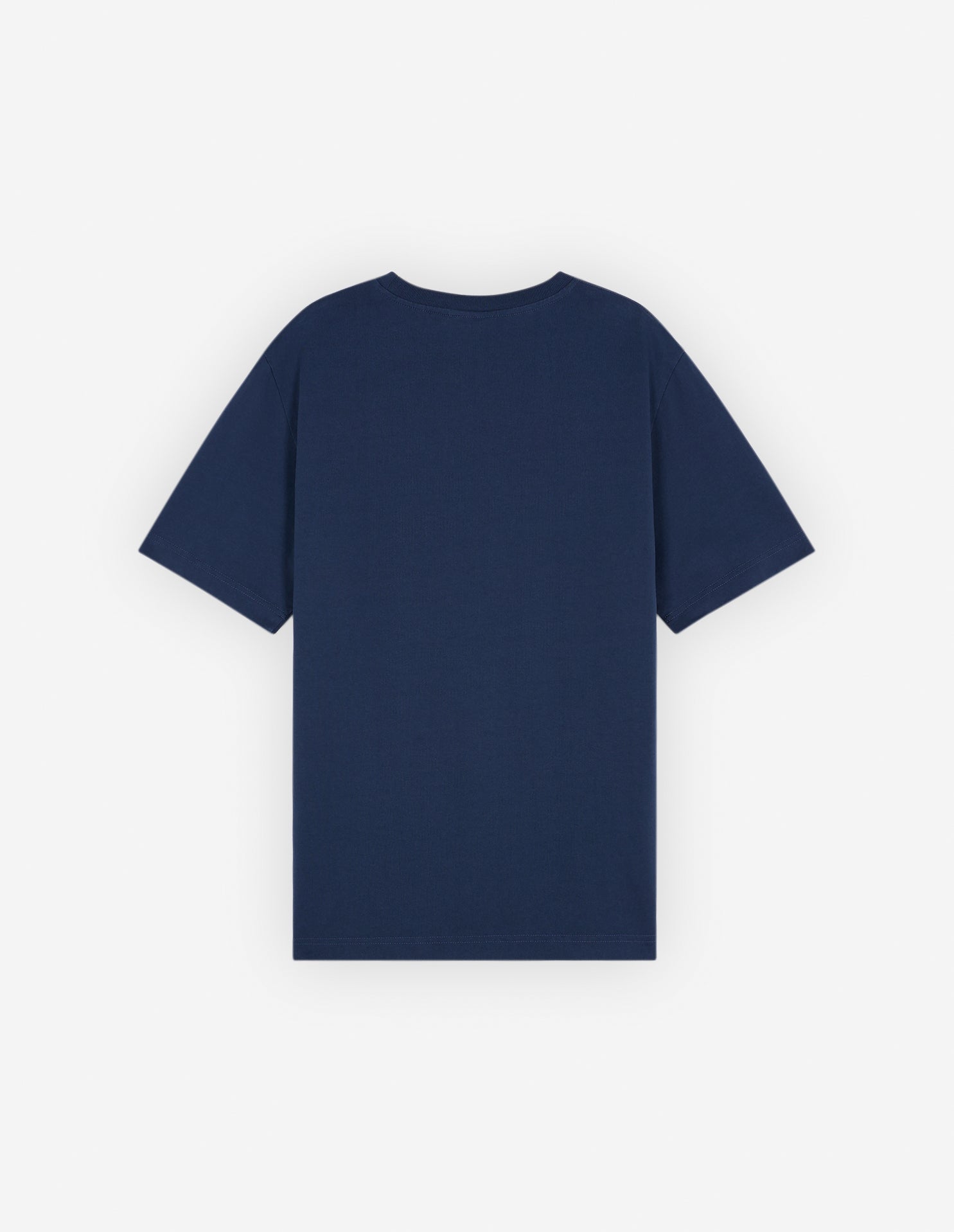 Mens | Maison Kitsune | Handwriting Short-Sleeve Comfort Cotton Tee-Shirt | Ink Blue