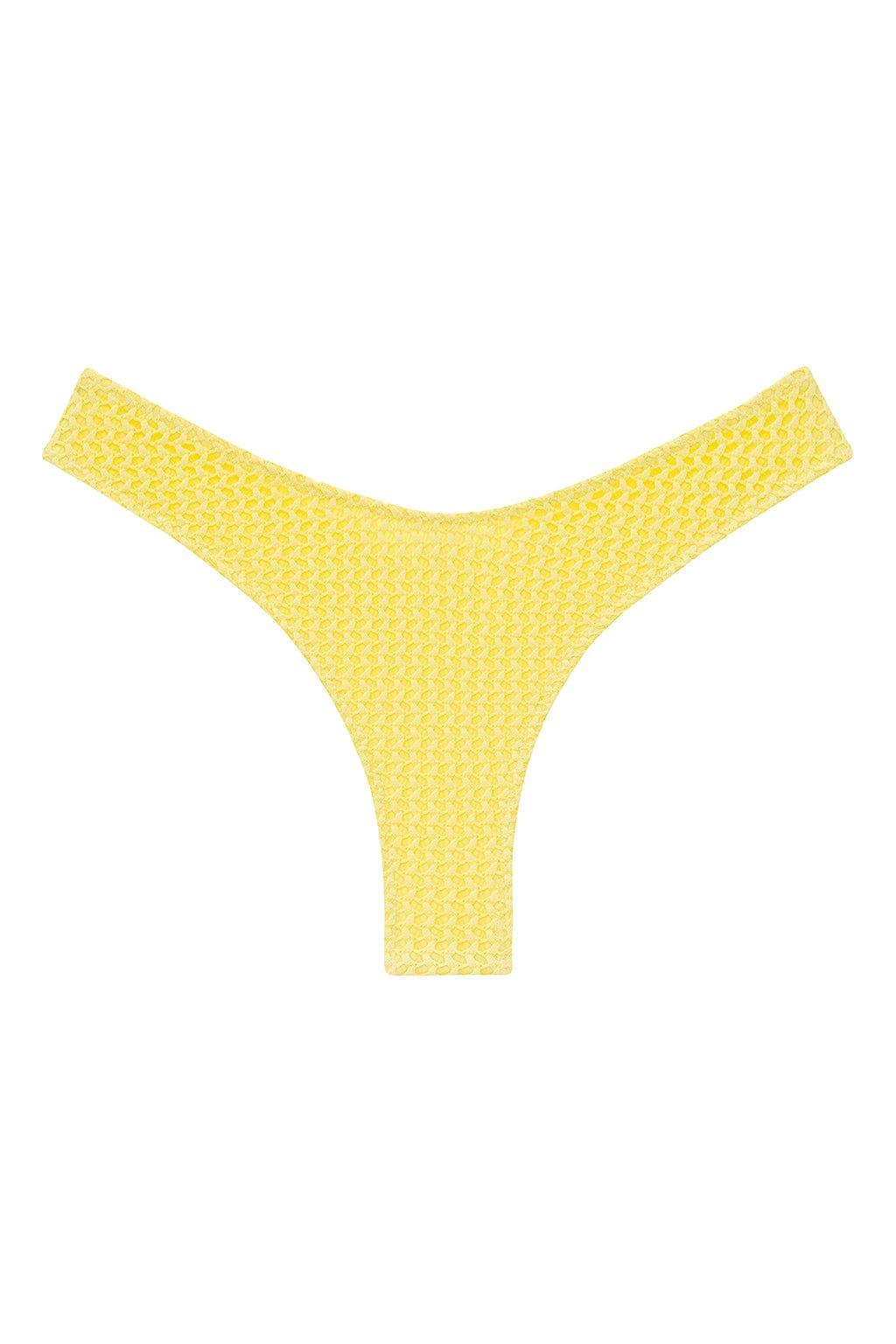 Lulu Zig Zag Stitch Bikini Bottom | Yellow Crochet