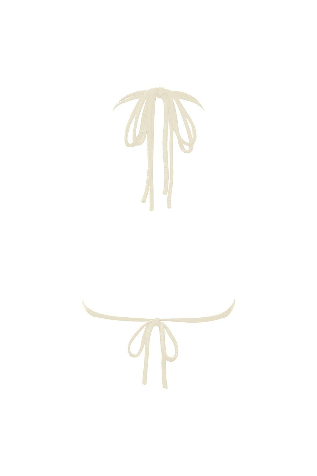 Euro Bow Bikini Top | Cream Rib