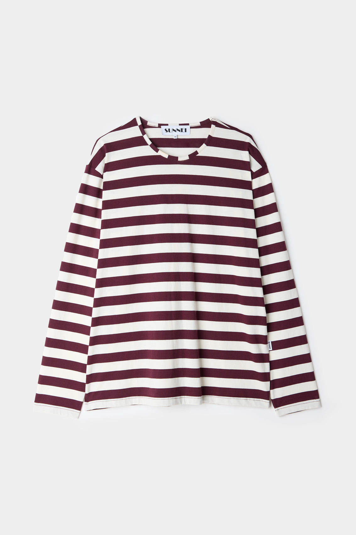 Classic Long Sleeve T-Shirt | Men | Cream x Brown Stripes