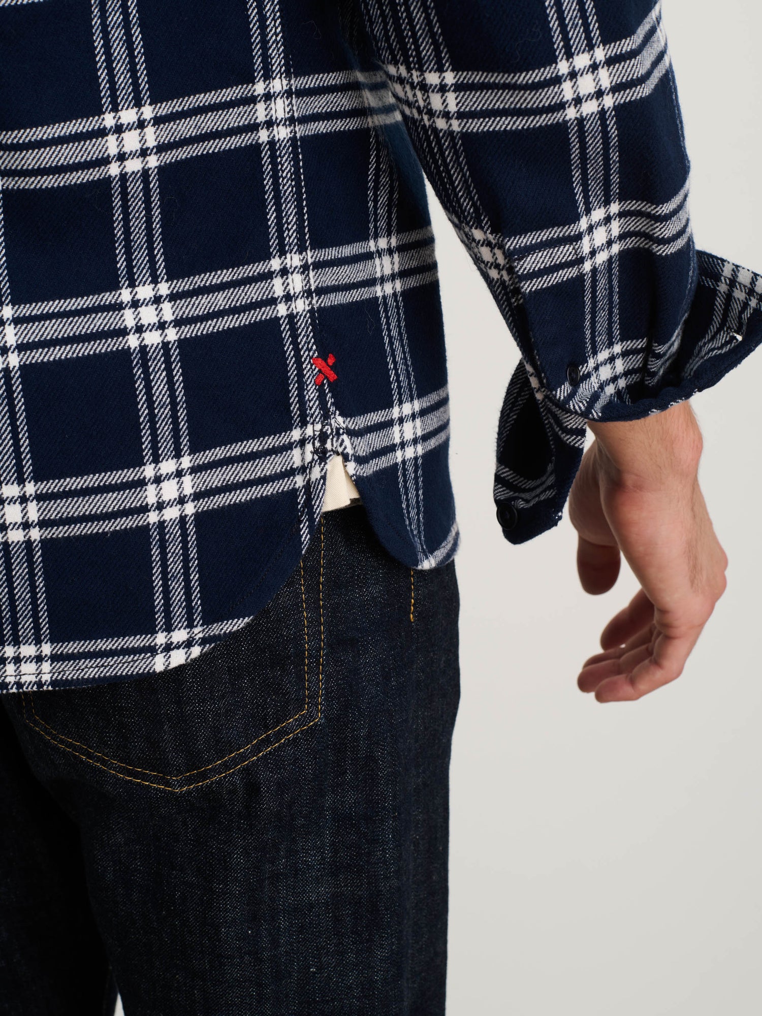 Men | Chore Shirt | Navy Plaid Flannel Navy