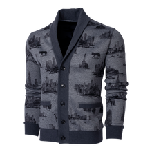 Men | City Of Wolves Chene Shawl Cardigan | Smoke Heather