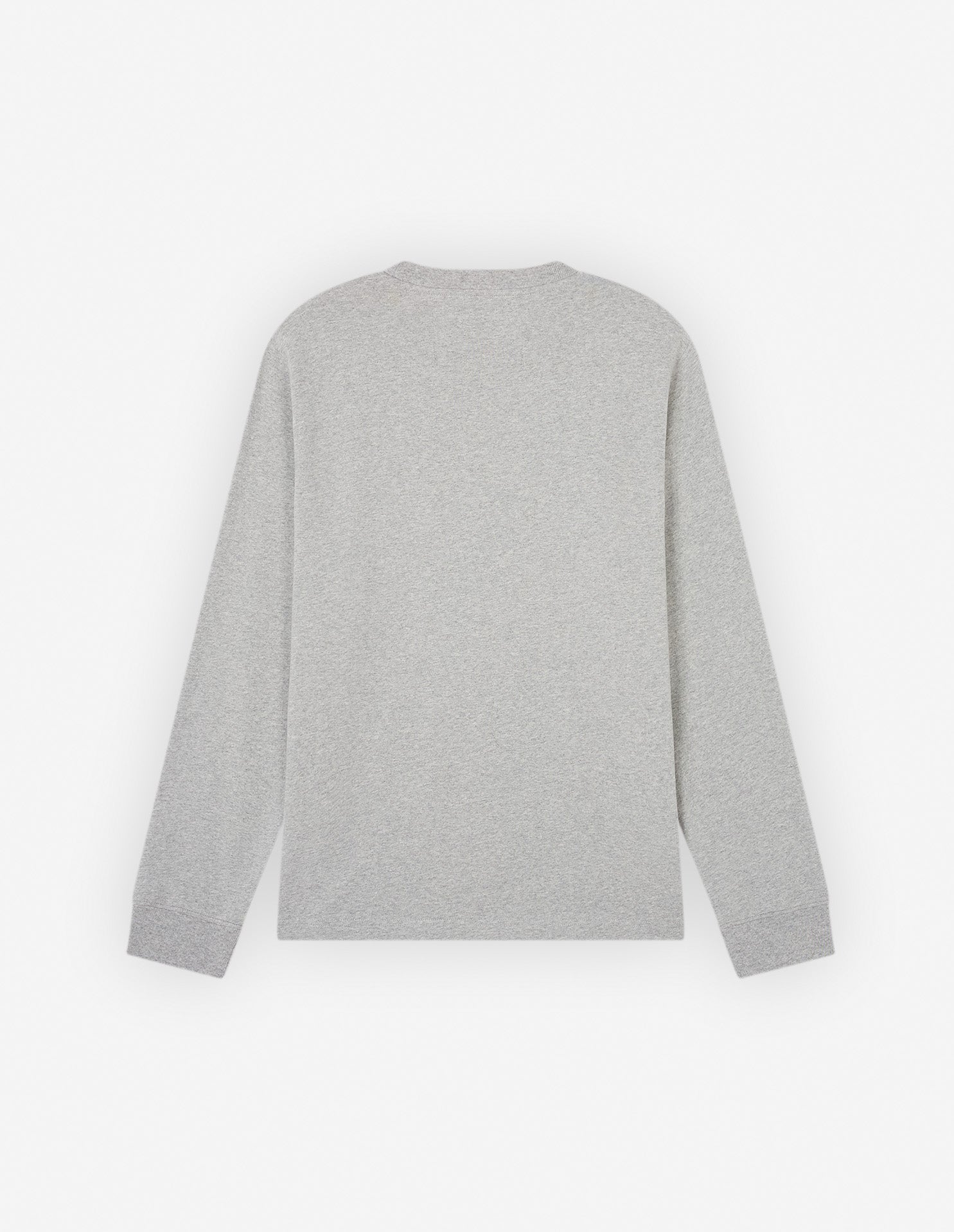 Mens | Maison Kitsune | Barbour Fox Head Long-Sleeve Cotton Tee-Shirt | Grey
