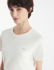 Womens | Baby Fox Patch Short-Sleeve Regular Cotton Tee-Shirt | Fresh Cotton