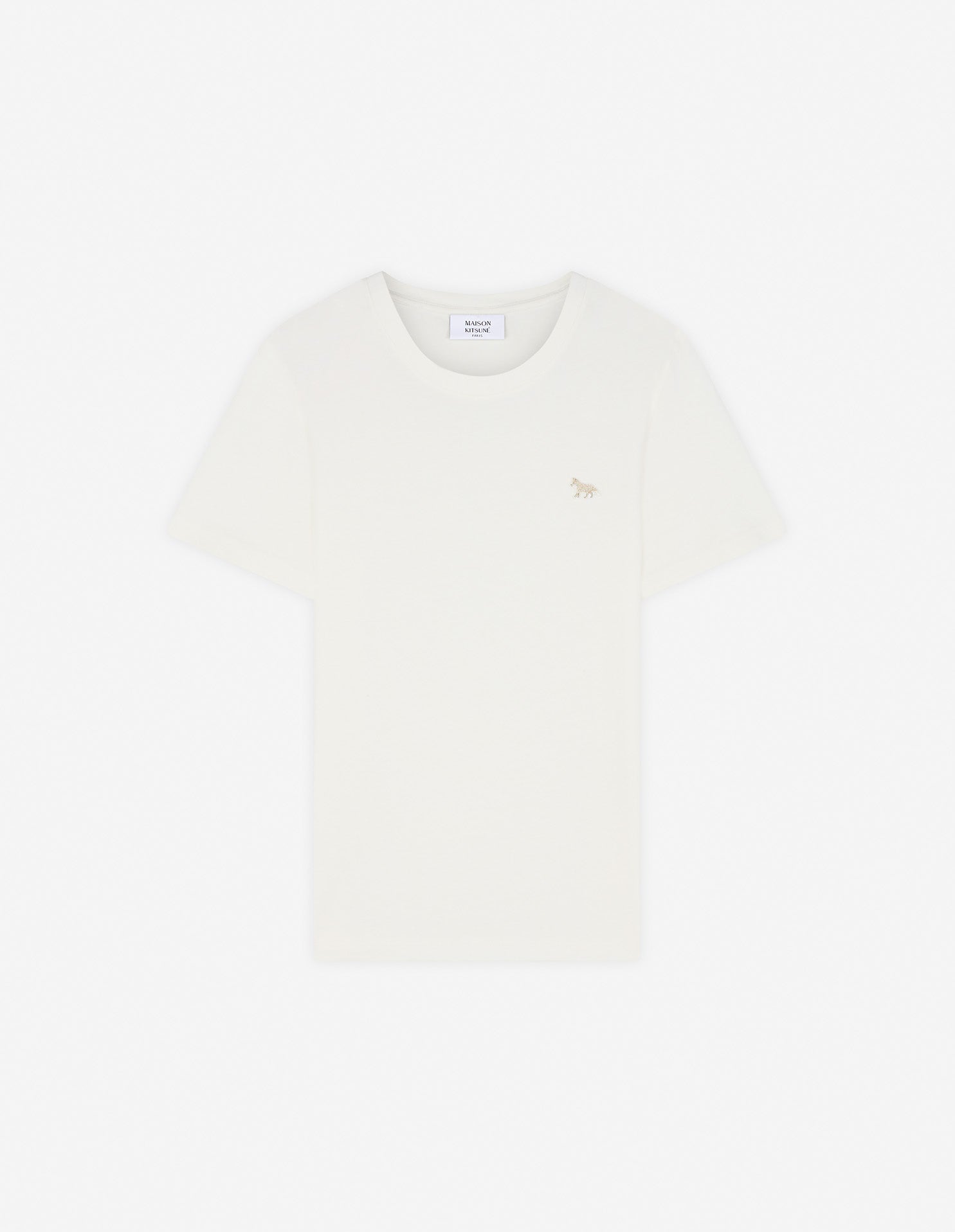 Womens | Baby Fox Patch Short-Sleeve Regular Cotton Tee-Shirt | Fresh Cotton