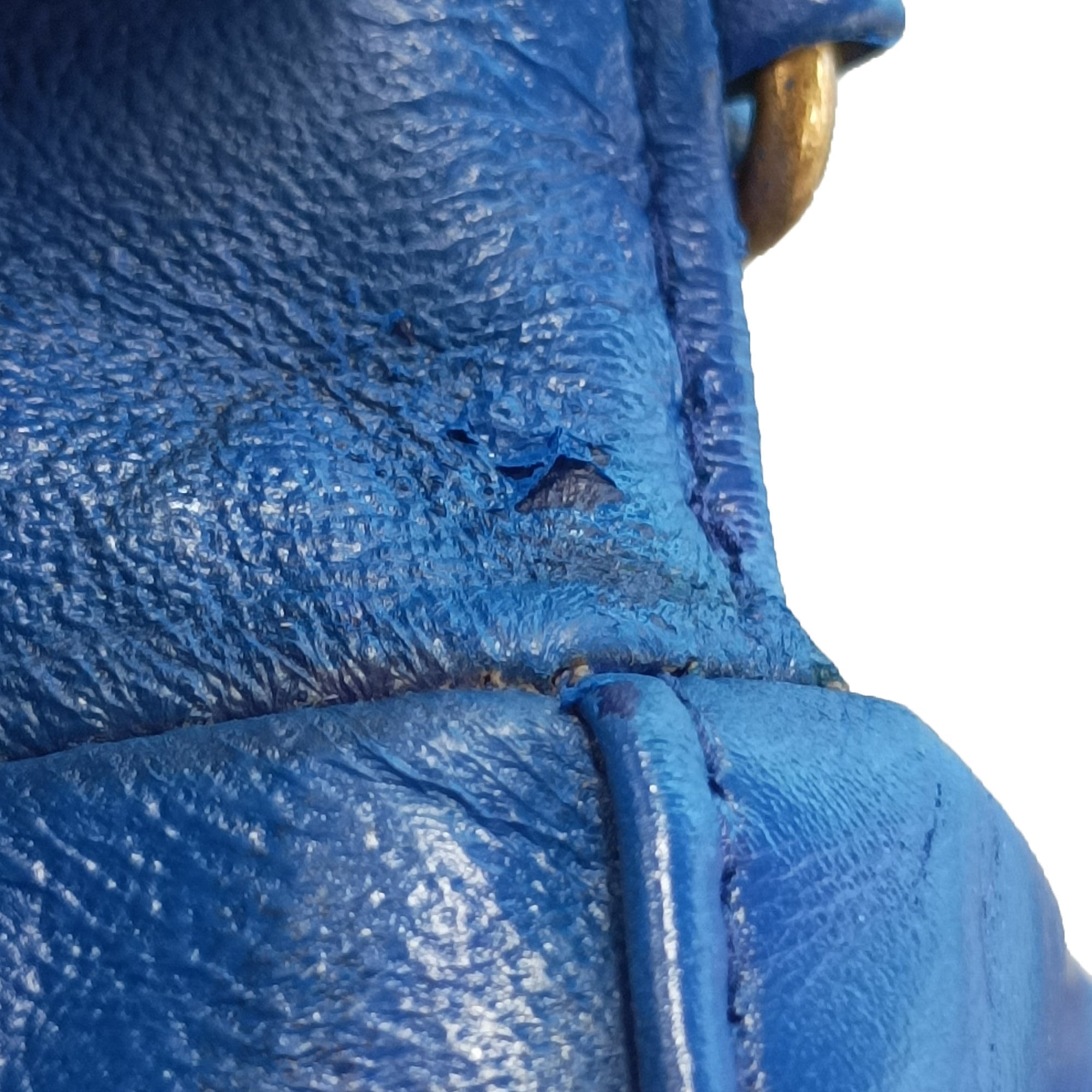 Chanel | Pre-Owned Mini Rectangular Chevron Lambskin Flap | Blue