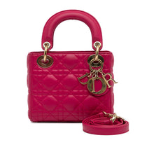 Dior | Pre-Owned Mini Lambskin Cannage Lady | Pink