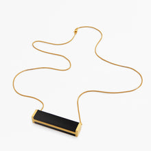 Monolith Pendant | 18K Gold Plated | Onyx