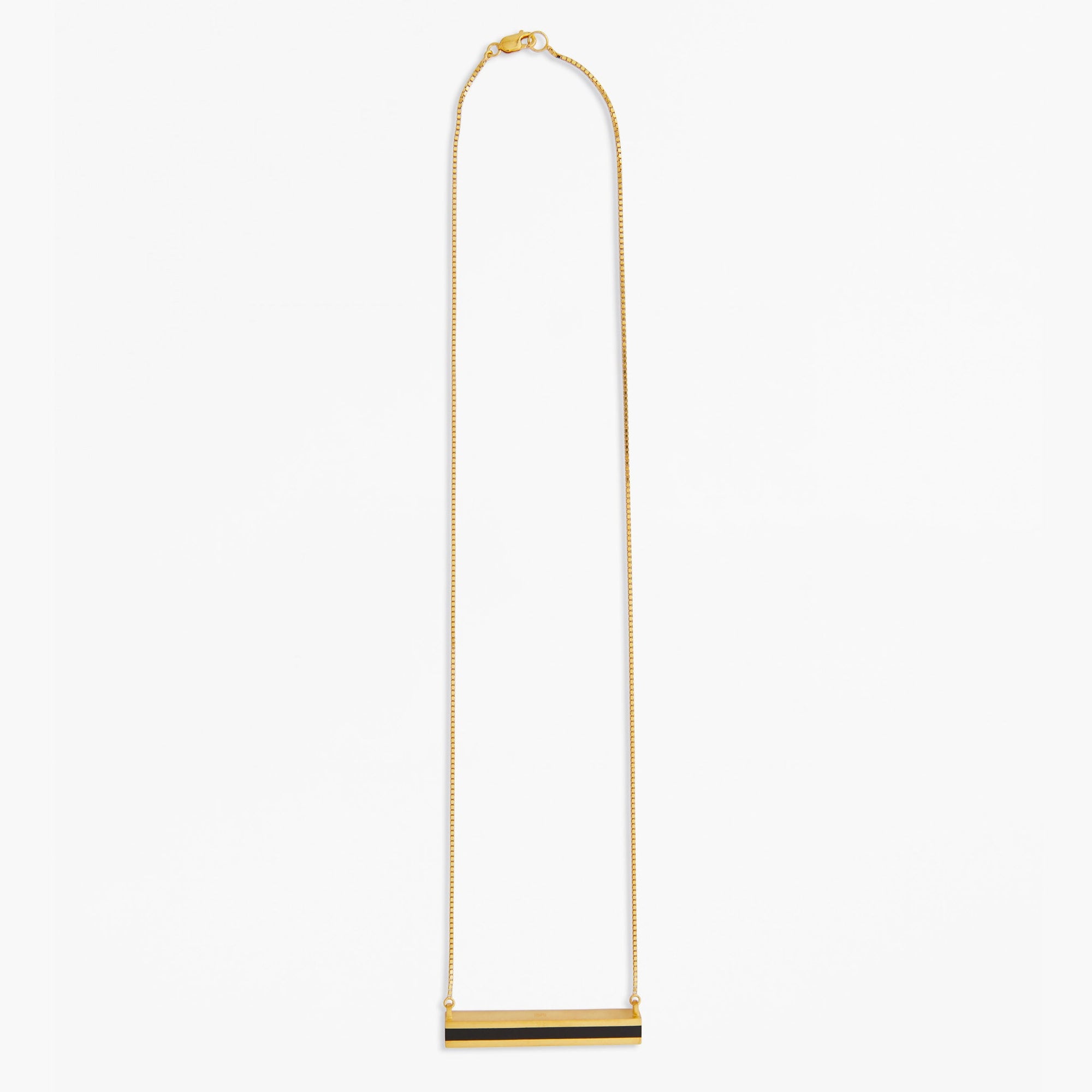 Inverse Pendant | 18K Gold Plated | Onyx