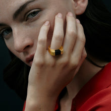 Syd Ring | 18K Gold Plated | Onyx