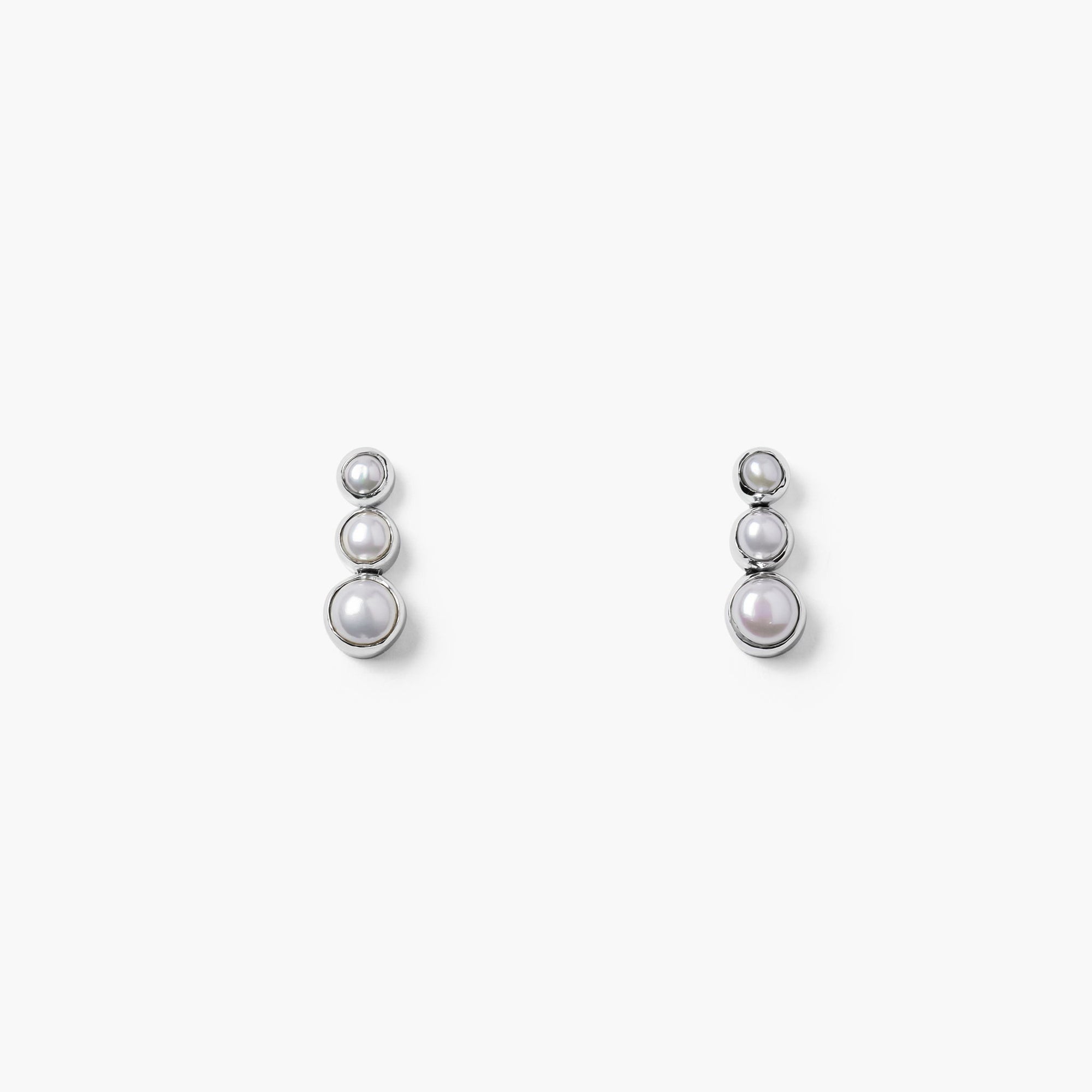 Trio Earrings | Sterling Silver | Freshwater Pearls