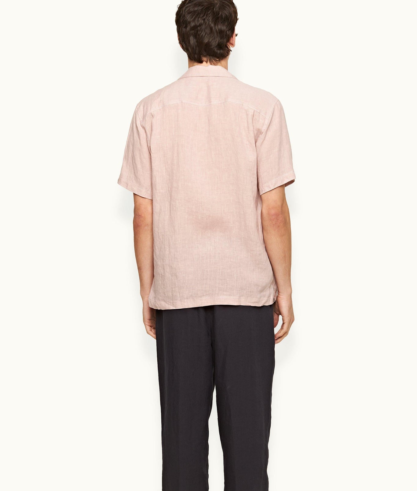 Maitan Relaxed Fit Capri Collar Italian Linen Shirt | Seashell Pink