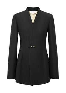 Mandarin Collar Jacket | Black