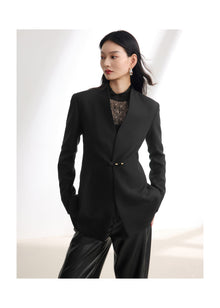 Mandarin Collar Jacket | Black