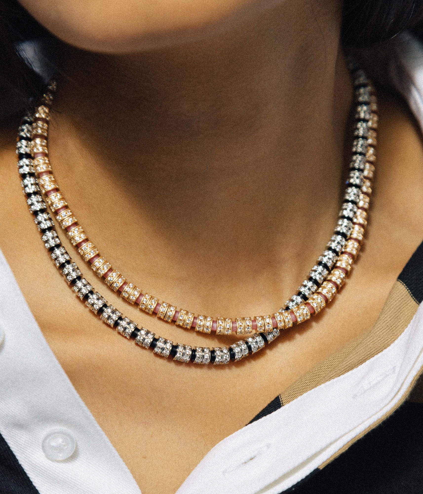 Manon Slider Necklace | Black