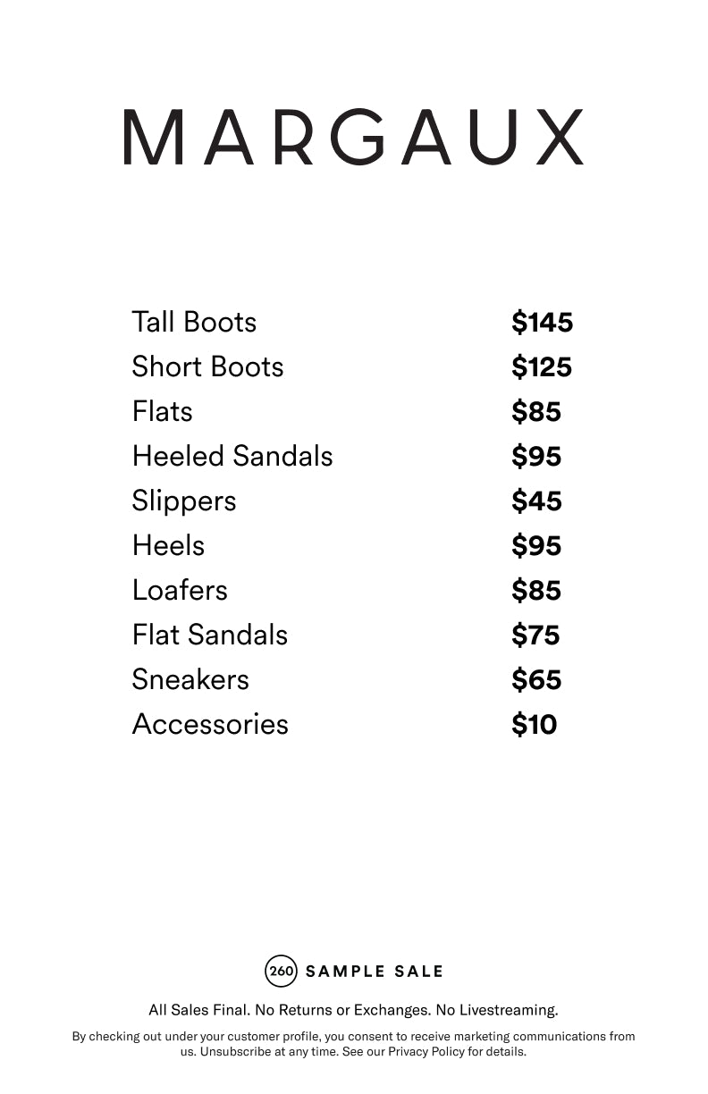 Price table