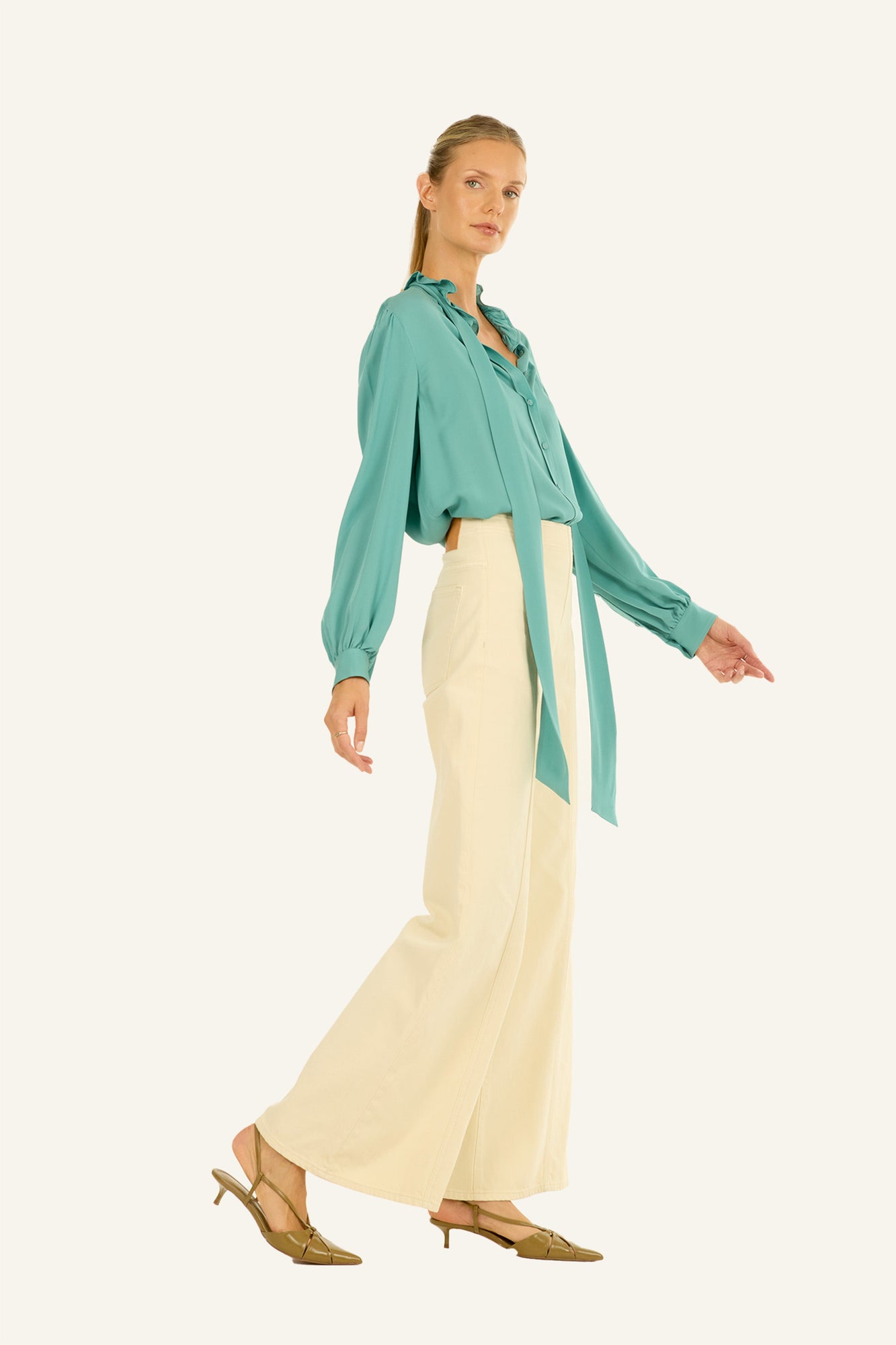 Maribelle Blouse | Cyan Green