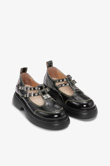 Mary Jane Shoes | Black/Yellow