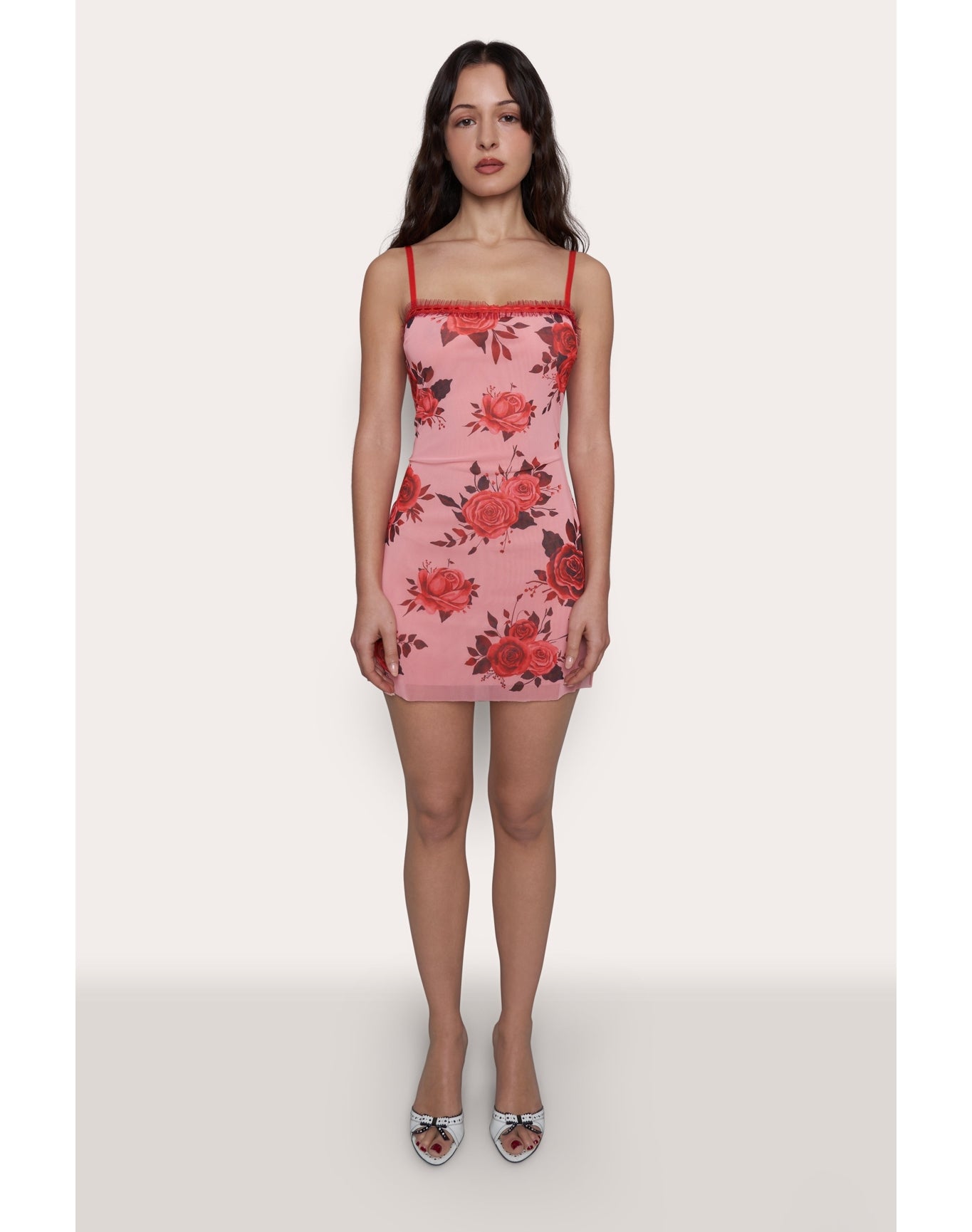Mesh Mini Dress | Pink Rose