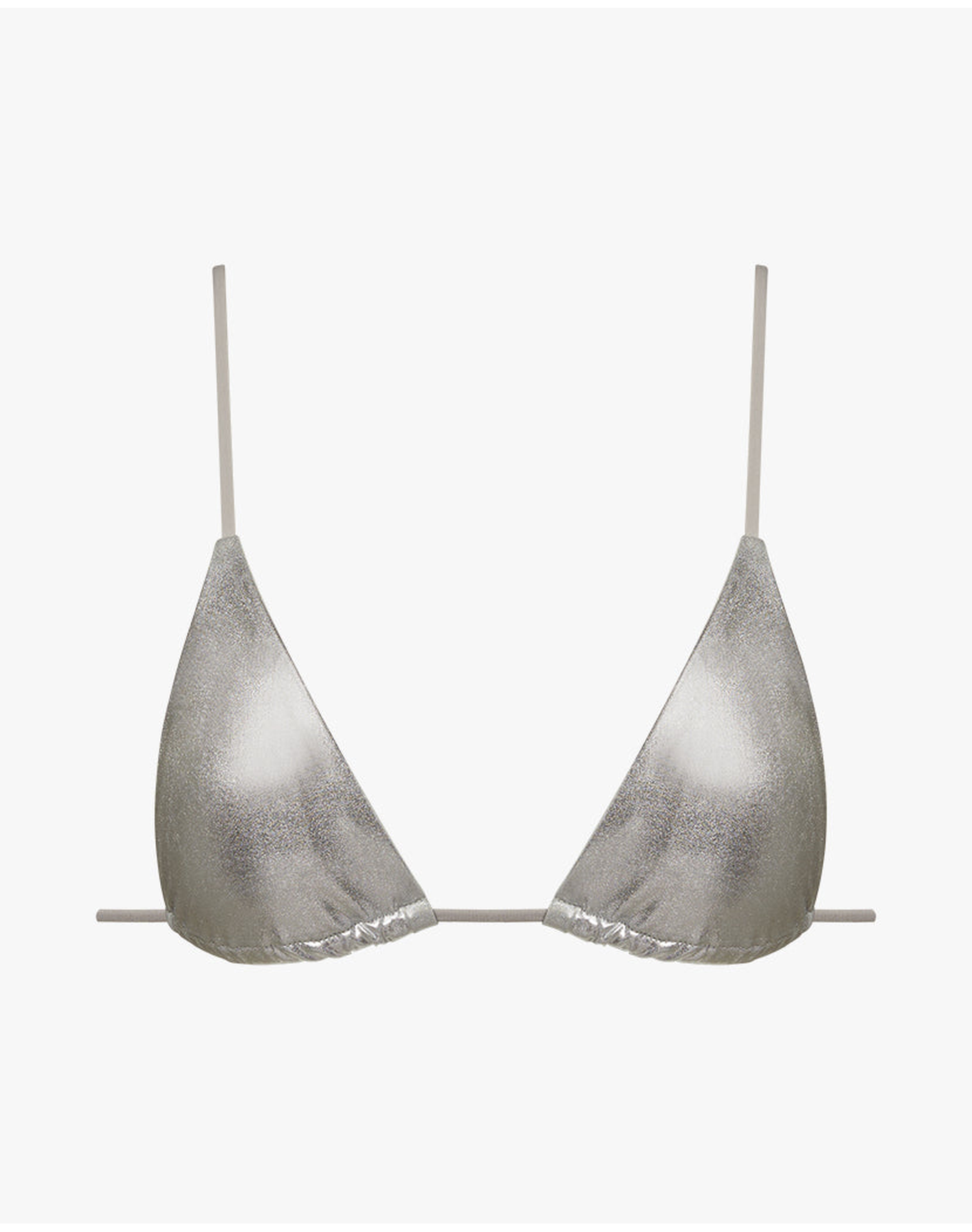 Micro Triangle Bikini Top | Silver