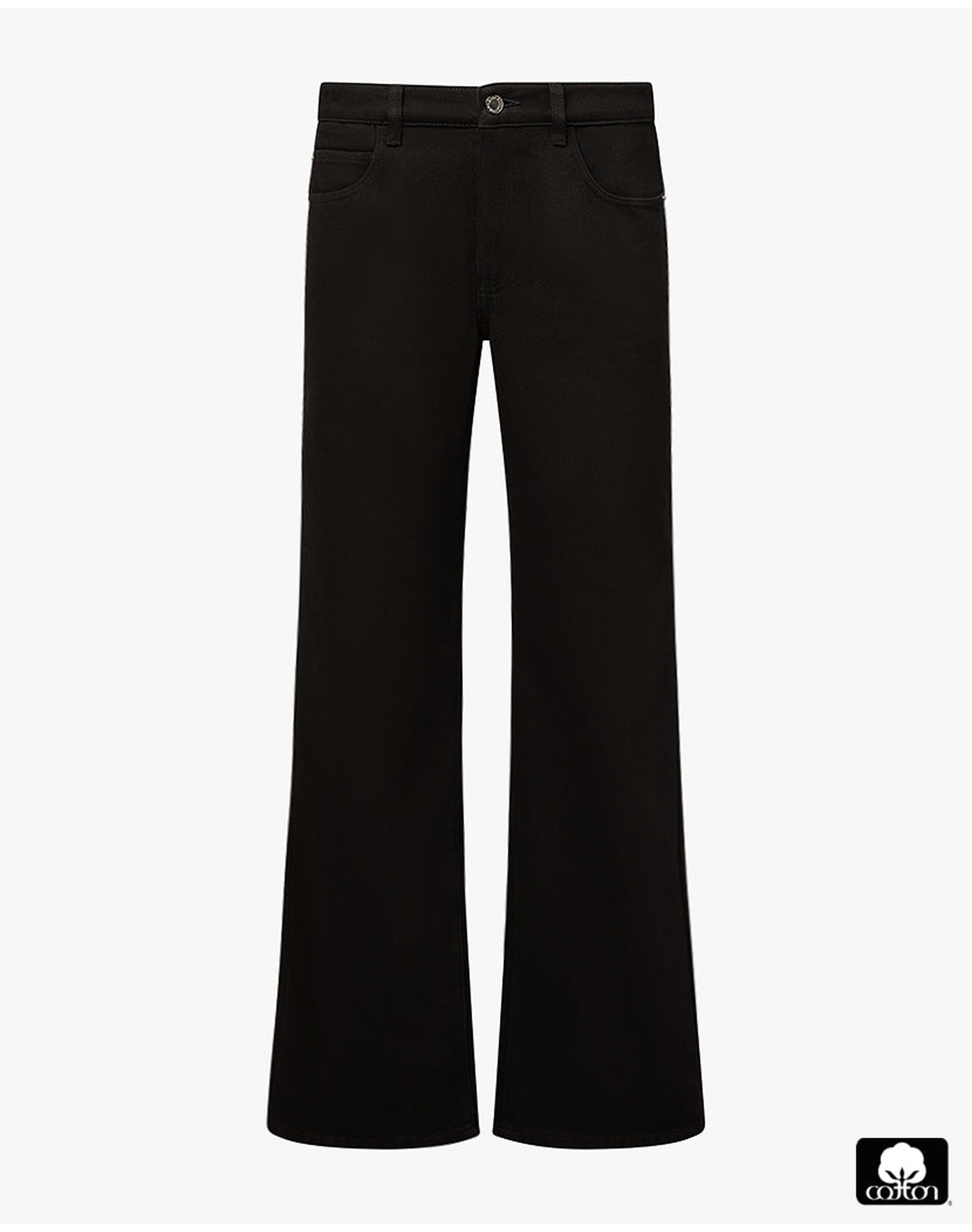Mid Rise Slim Straight Pant | Black