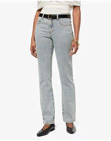 Mid Rise Straight Flare Jean | Antique Wash