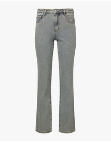 Mid Rise Straight Flare Jean | Antique Wash