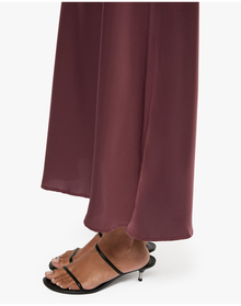 Midi Chiffon Cutout Skirt | Merlot