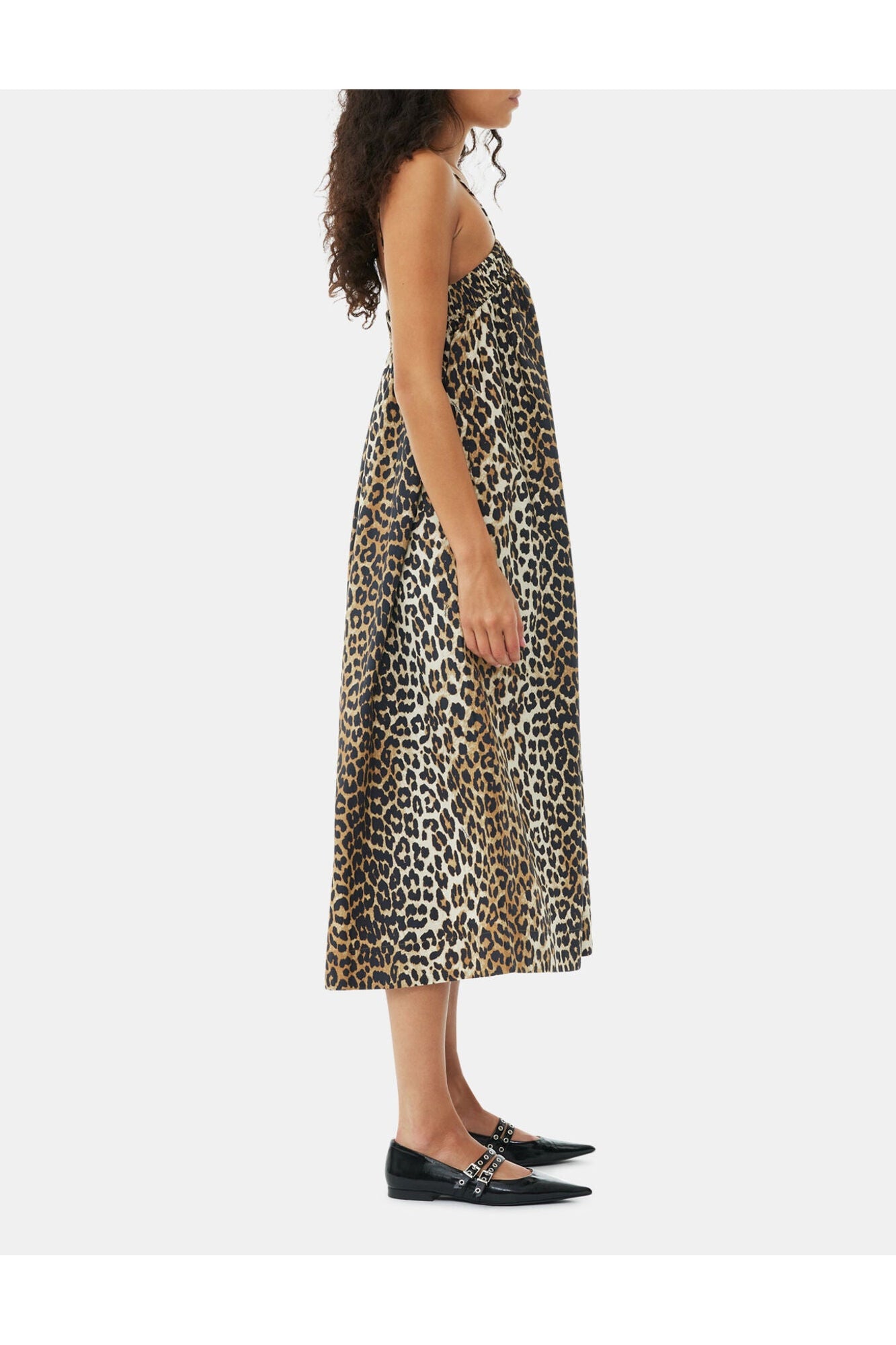 Midi Strap Dress | Leopard