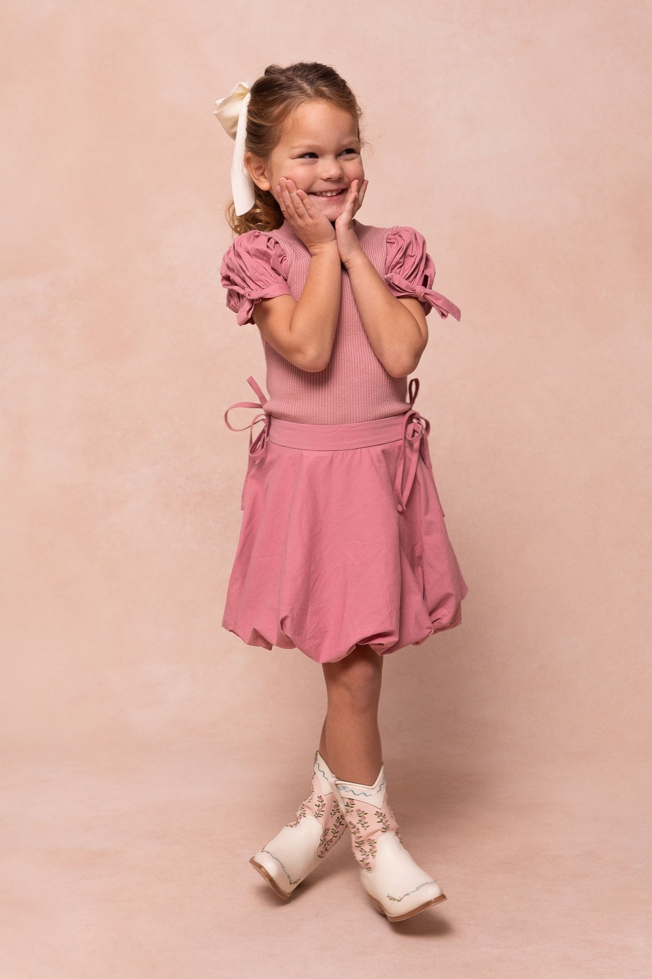 Girls | Mini Clo Bubble Skirt | Mauve