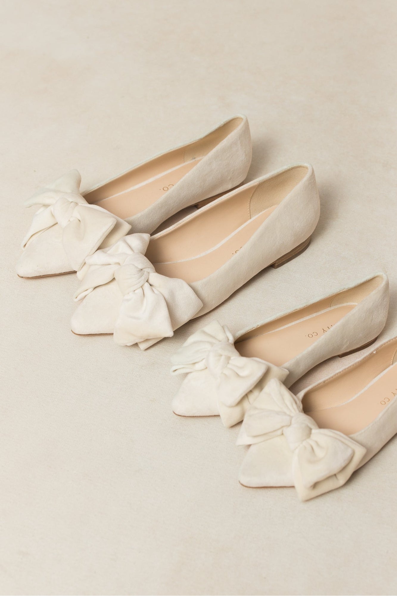 Girls | Mini Ivy Bow Flat | Cream